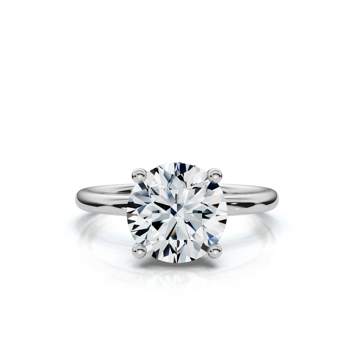 14K White Gold Callidora 1.8mm Hidden Halo Lab Grown Diamond Ring (1/6 ct. tw)
