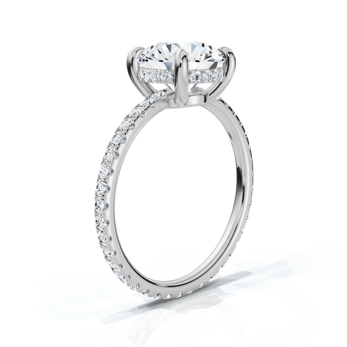 14K White Gold Valencia Eternity Lab Grown Diamond Ring (2/3 ct. tw)
