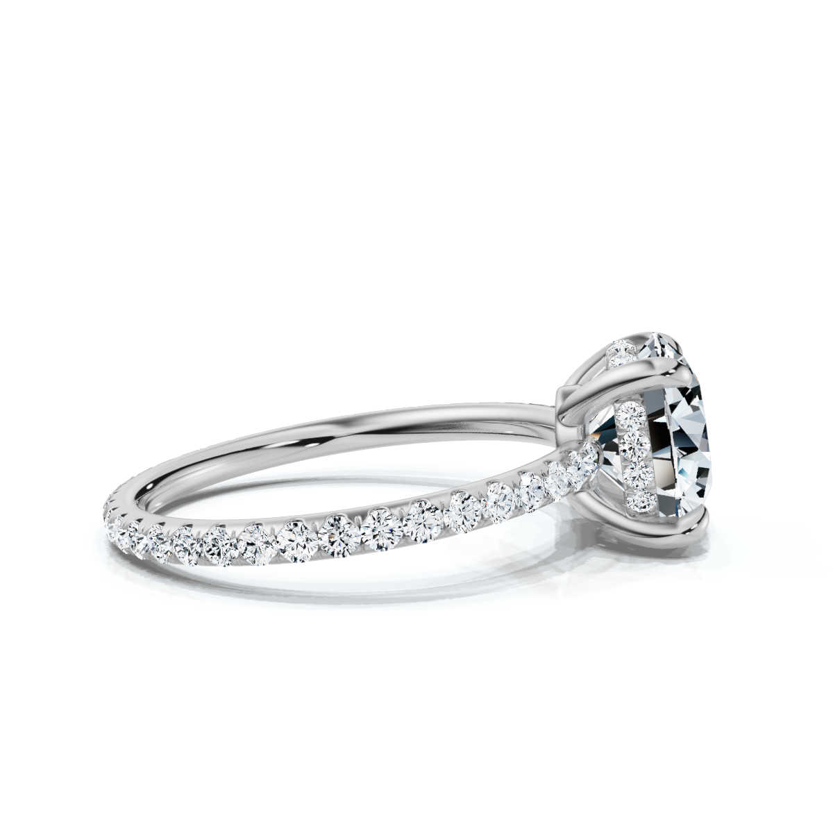 14K White Gold Valencia Eternity Lab Grown Diamond Ring (2/3 ct. tw)