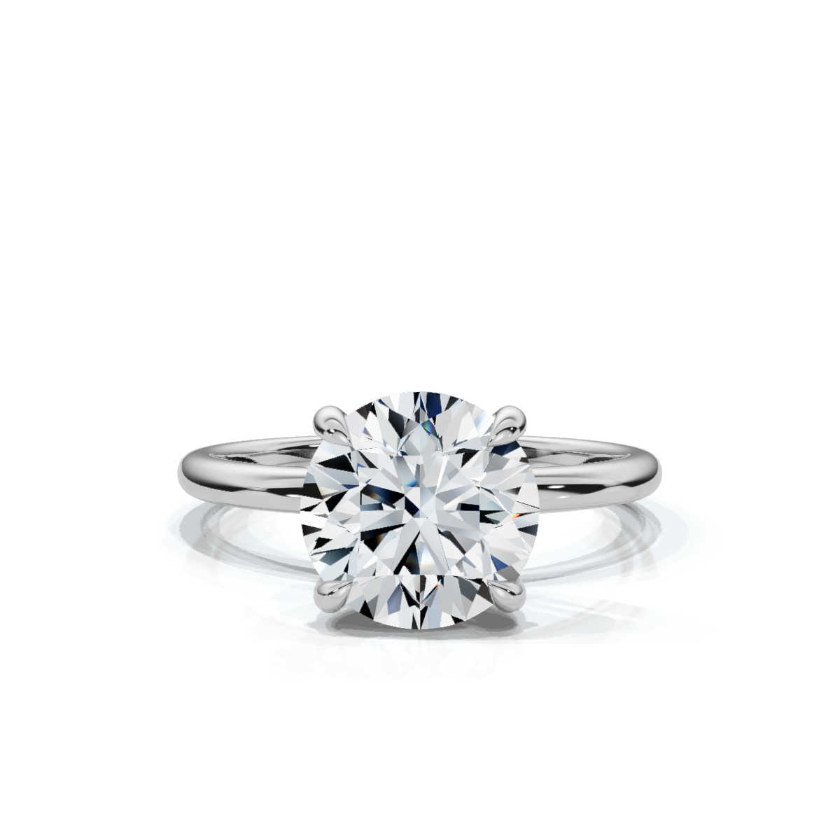 14K White Gold Yara Claw Prongs Solitaire Ring 