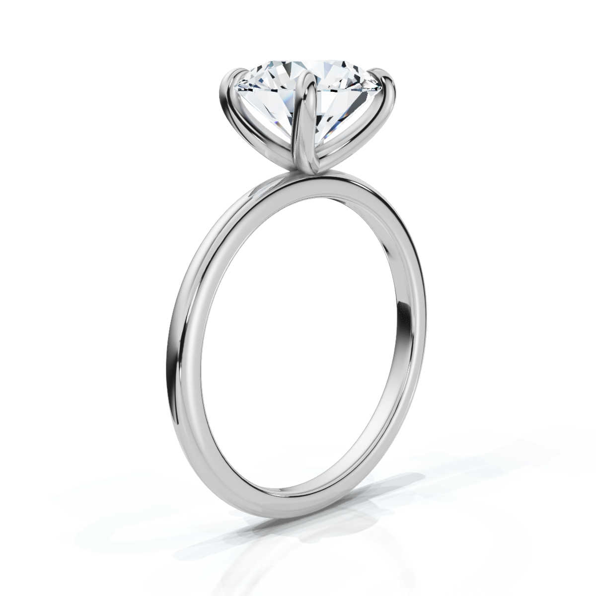 14K White Gold Yara Claw Prongs Solitaire Ring 