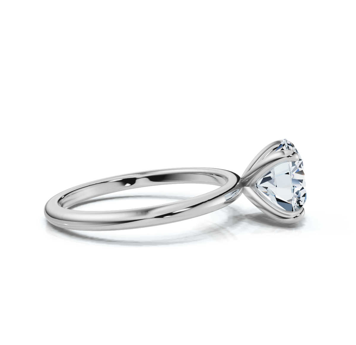 14K White Gold Yara Claw Prongs Solitaire Ring 