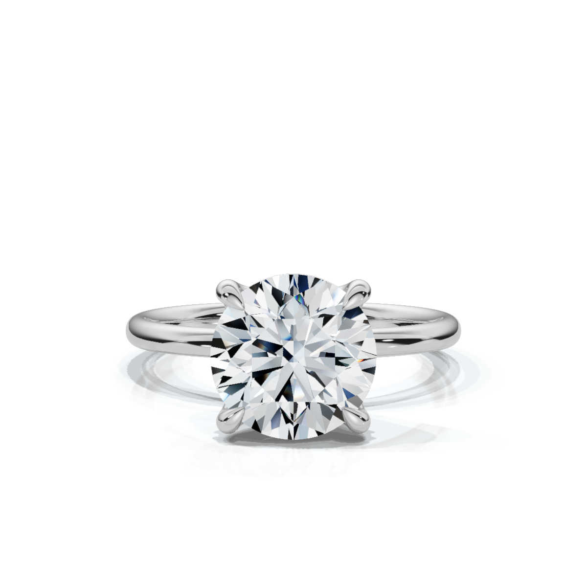 14K White Gold Tazara Solitaire Engagement Ring 
