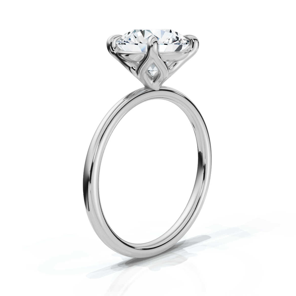 14K White Gold Tazara Solitaire Engagement Ring 