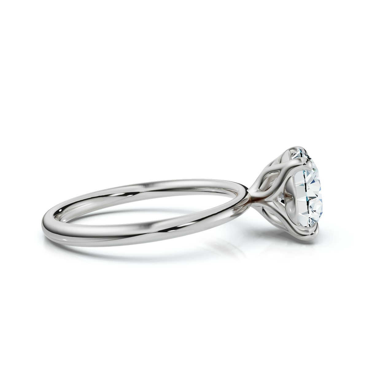 14K White Gold Tazara Solitaire Engagement Ring 