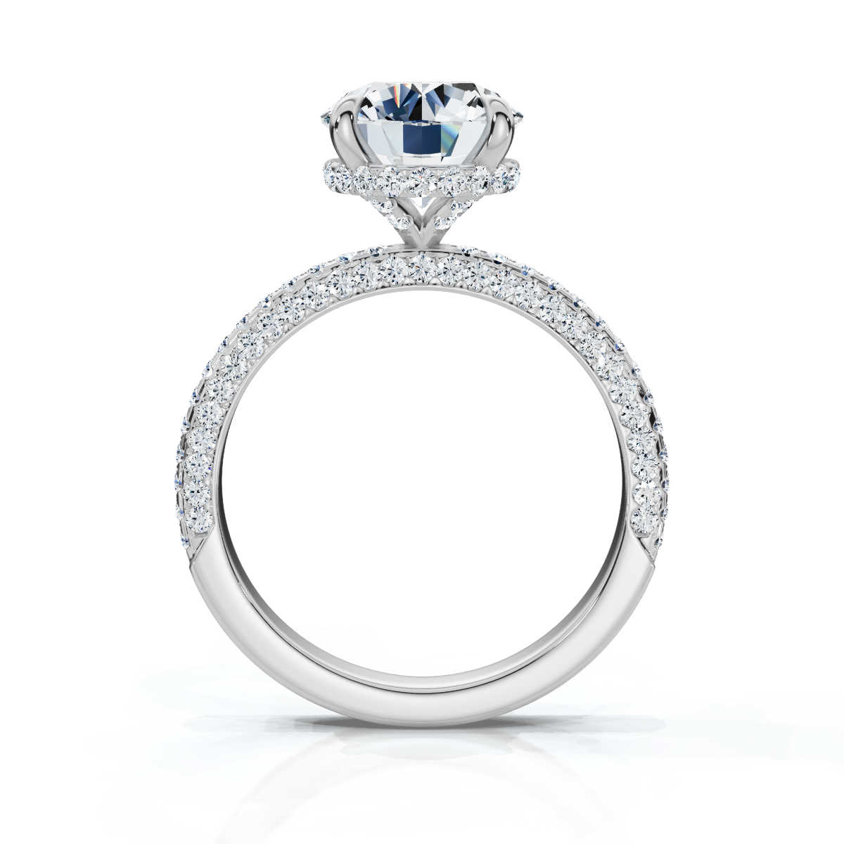 14K White Gold Esa Hidden Accents Lab Grown Diamond Ring (2/3 ct. tw)