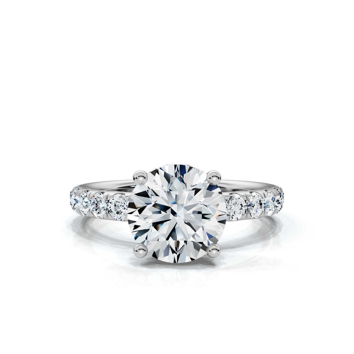 14K White Gold Leanne Accents Lab Grown Diamond Ring (1 ct. tw)