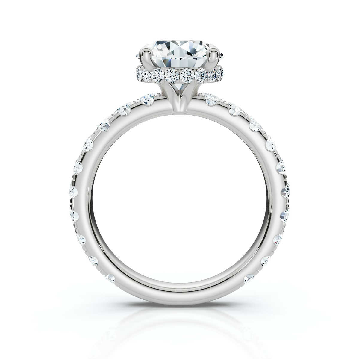 14K White Gold Leanne Accents Lab Grown Diamond Ring (1 ct. tw)