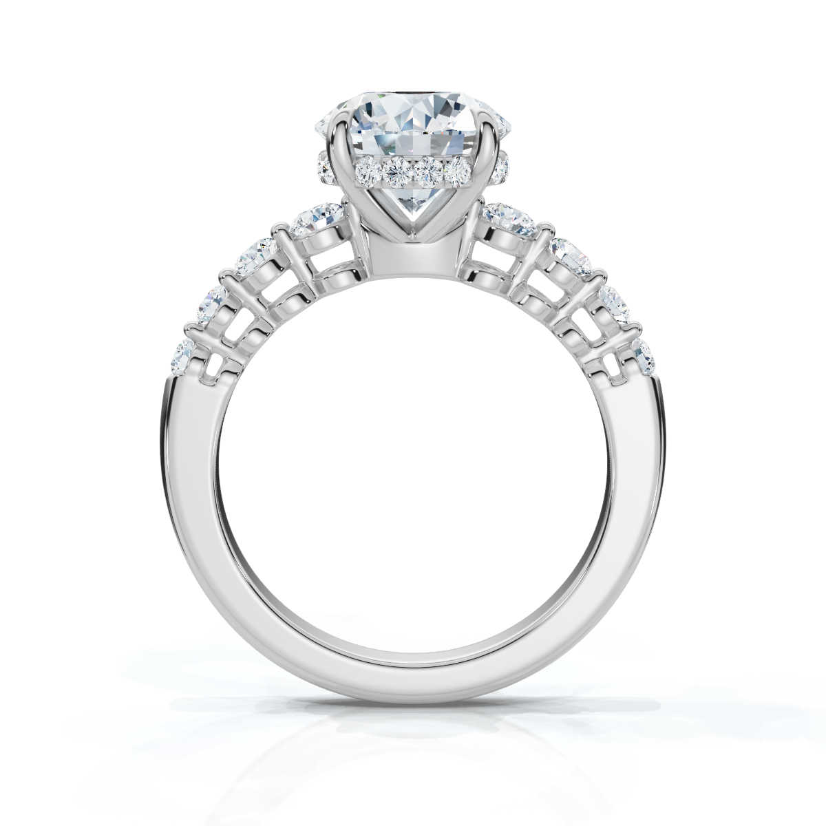 14K White Gold Bao Accents Lab Grown Diamond Ring (1/2 ct. tw)