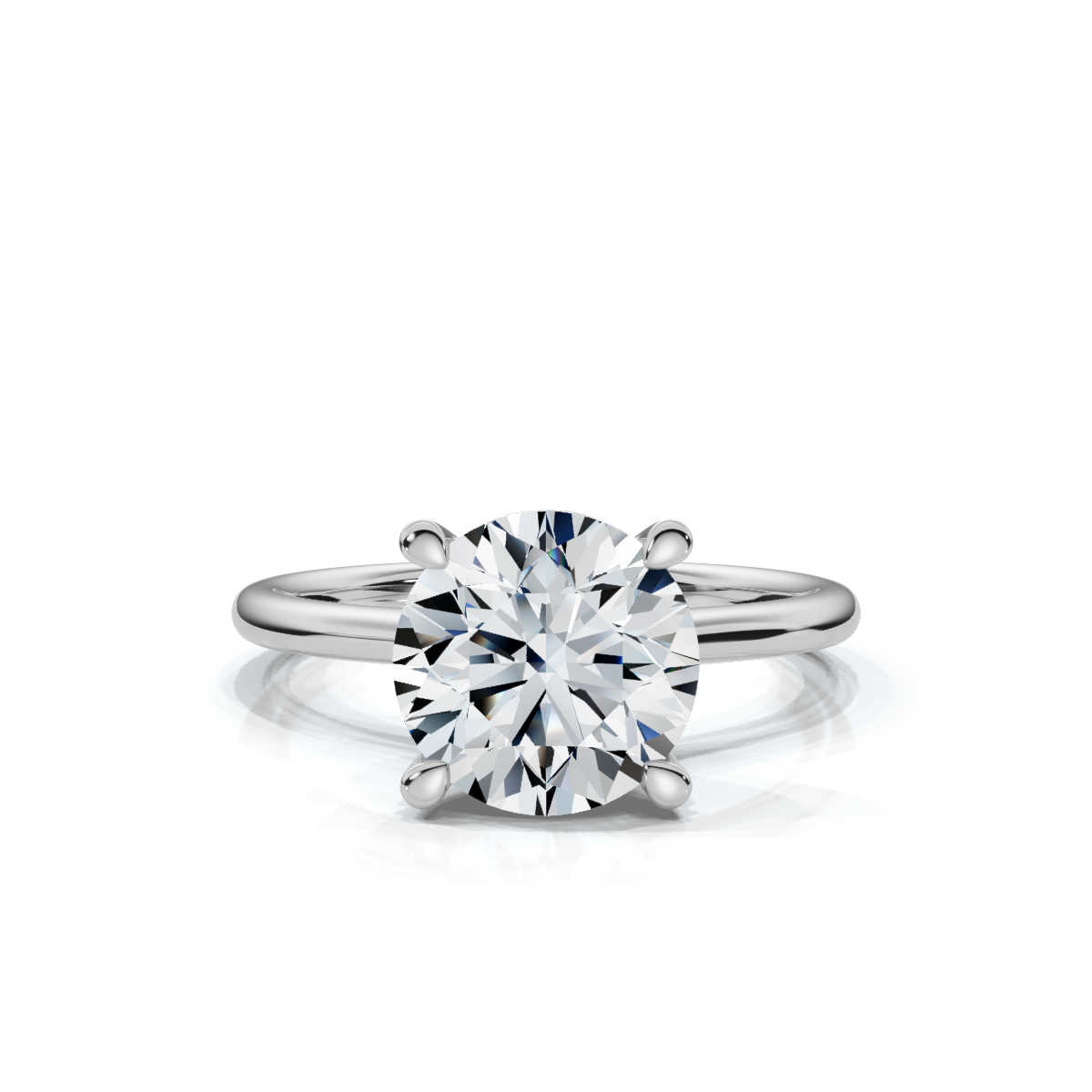 14K White Gold Brigitta Solitaire Engagement Ring 