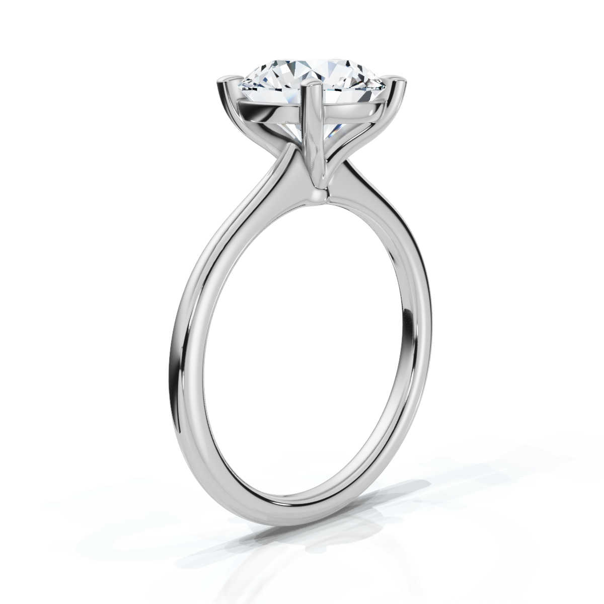 14K White Gold Brigitta Solitaire Engagement Ring 