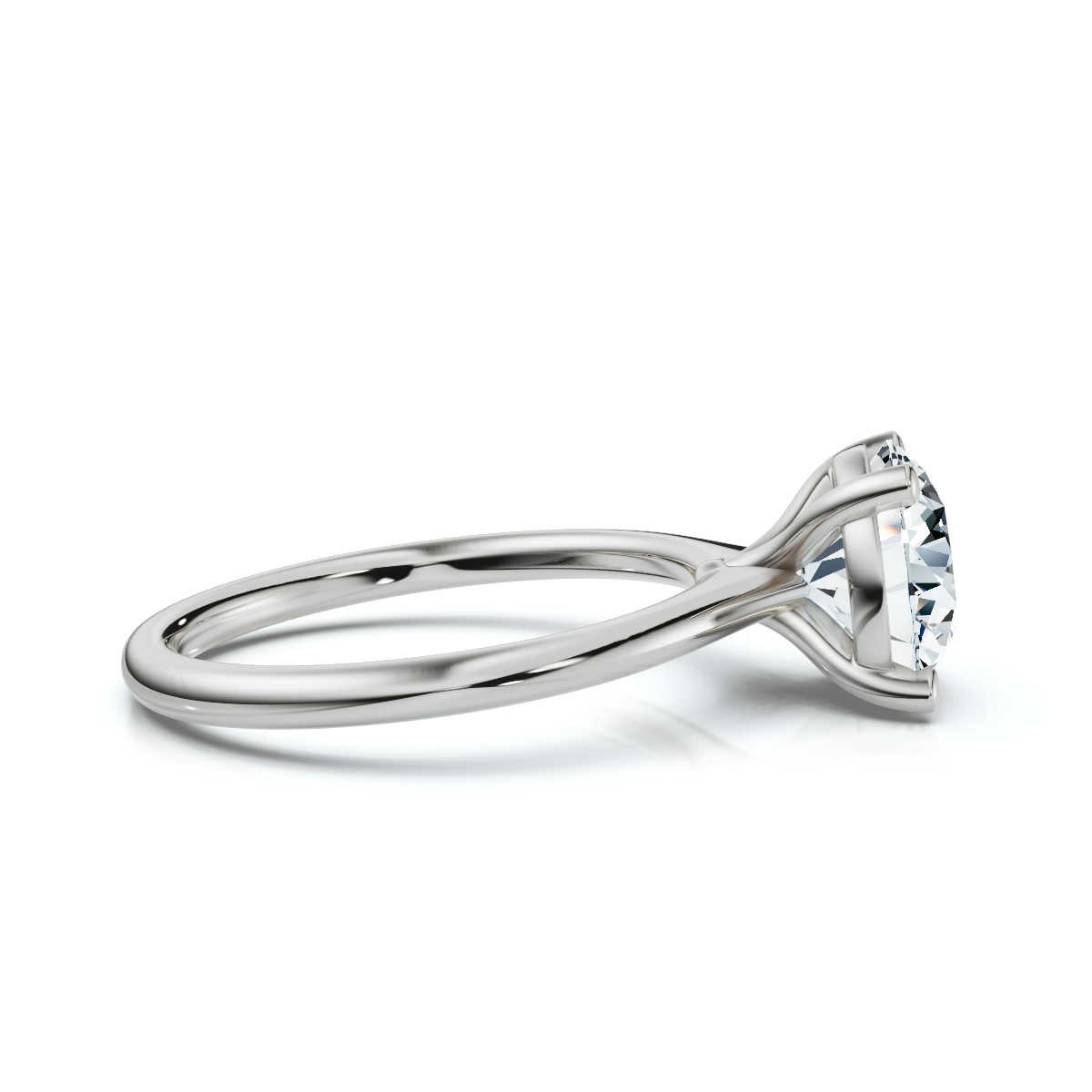 14K White Gold Brigitta Solitaire Engagement Ring 