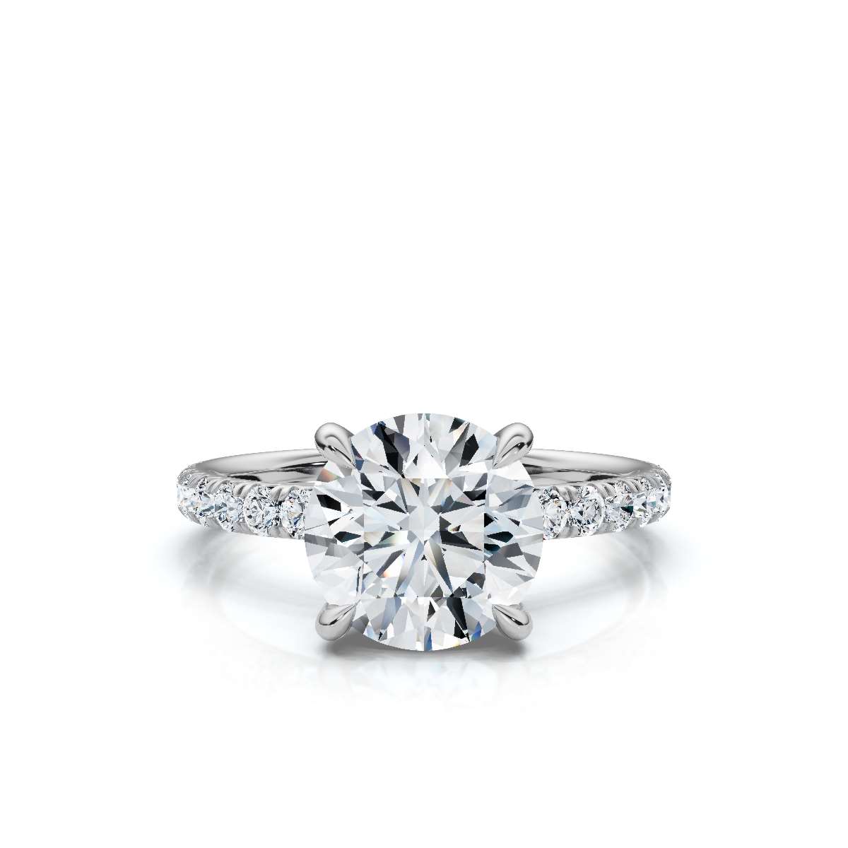 14K White Gold Peta Accents Lab Grown Diamond Ring (2/5 ct. tw)