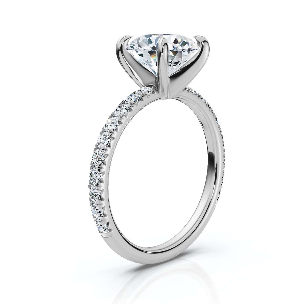 14K White Gold Peta Accents Lab Grown Diamond Ring (2/5 ct. tw)