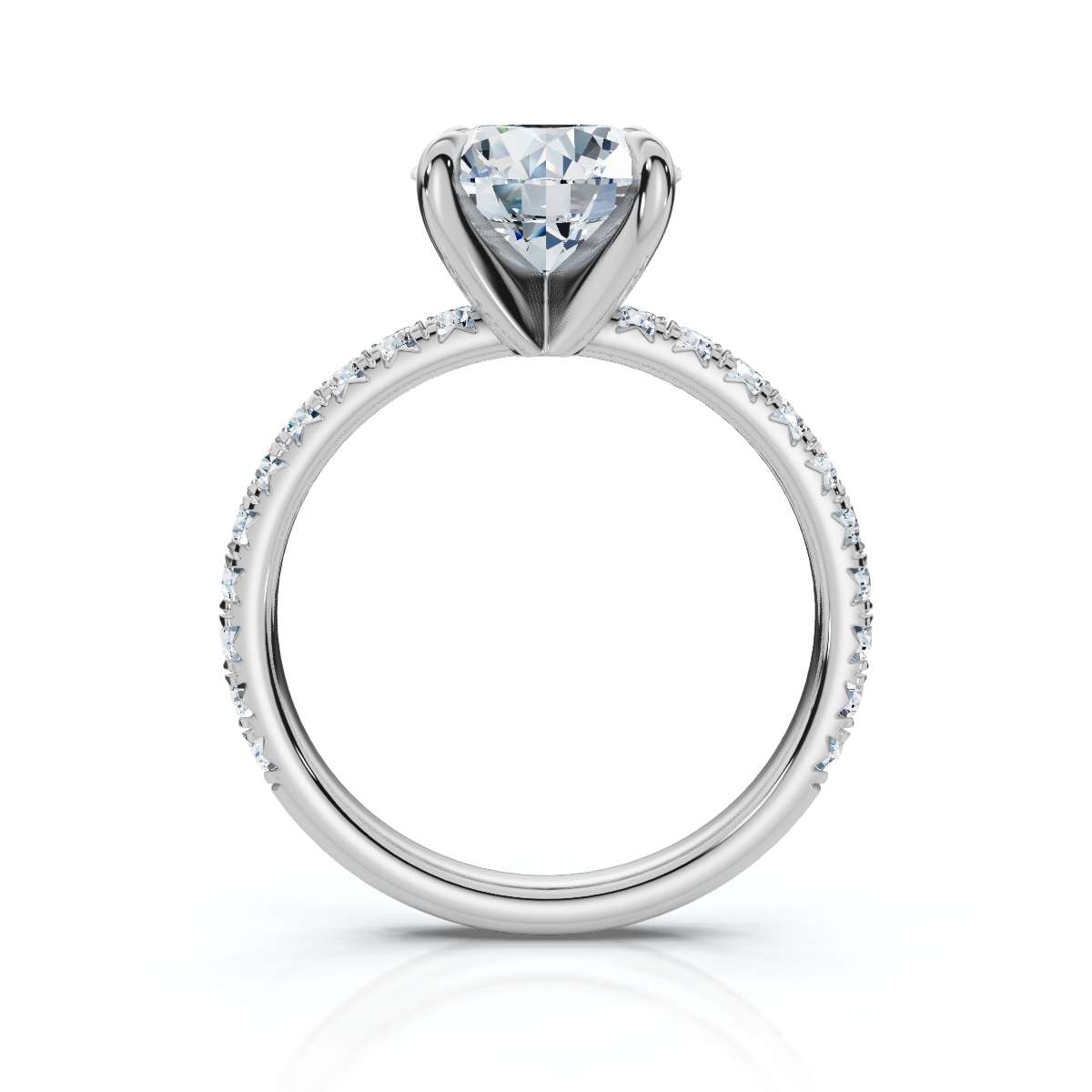 14K White Gold Peta Accents Lab Grown Diamond Ring (2/5 ct. tw)