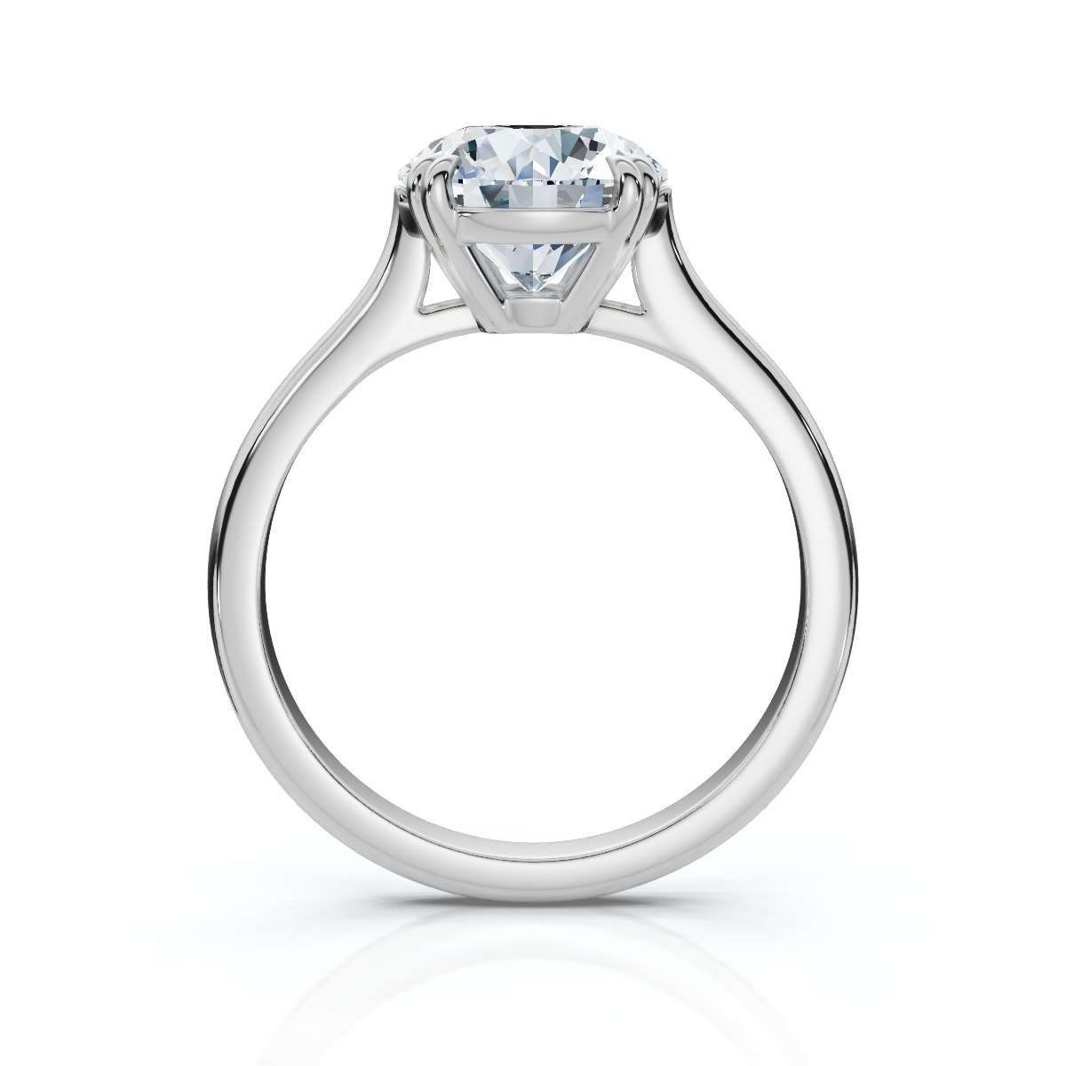 14K White Gold Acacia Solitaire Engagement Ring 