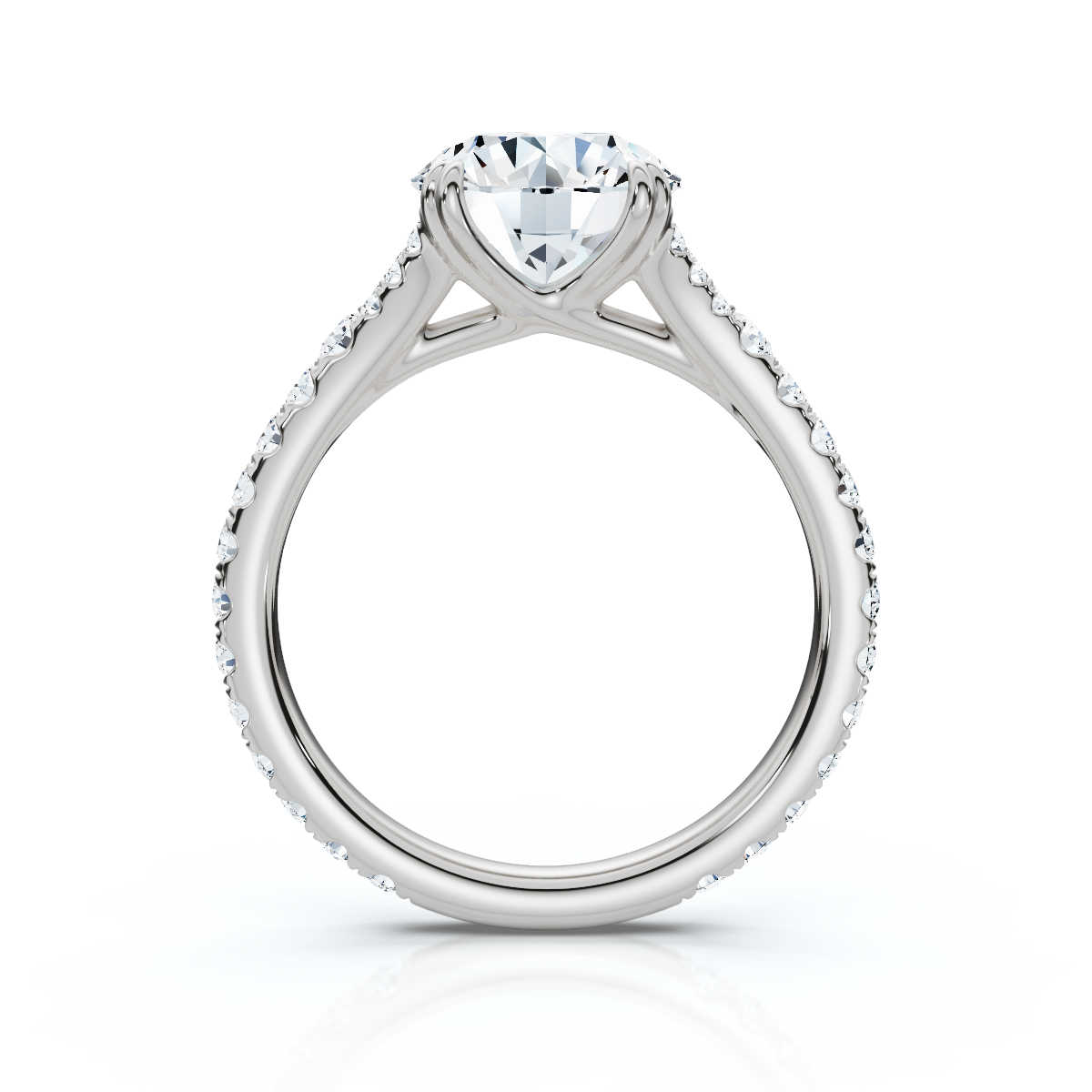 14K White Gold Sedona Split Shank Accents Lab Grown Diamond Ring (1/2 ct. tw)