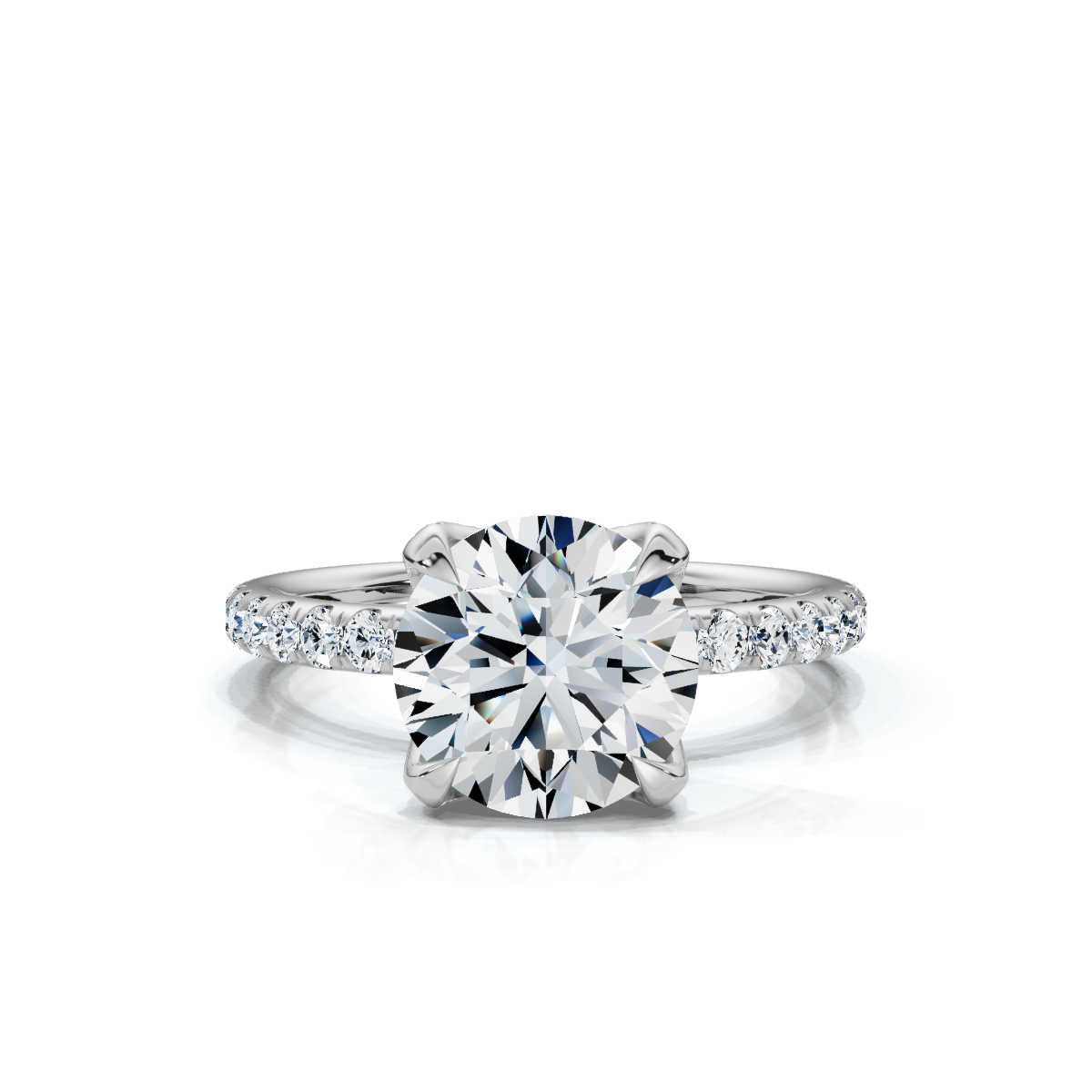 14K White Gold Kari Hidden Accents Lab Grown Diamond Ring (1/2 ct. tw)
