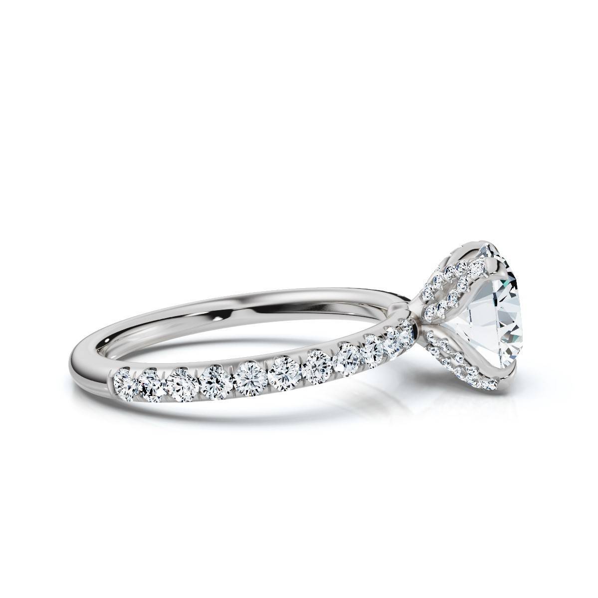14K White Gold Kari Hidden Accents Lab Grown Diamond Ring (1/2 ct. tw)