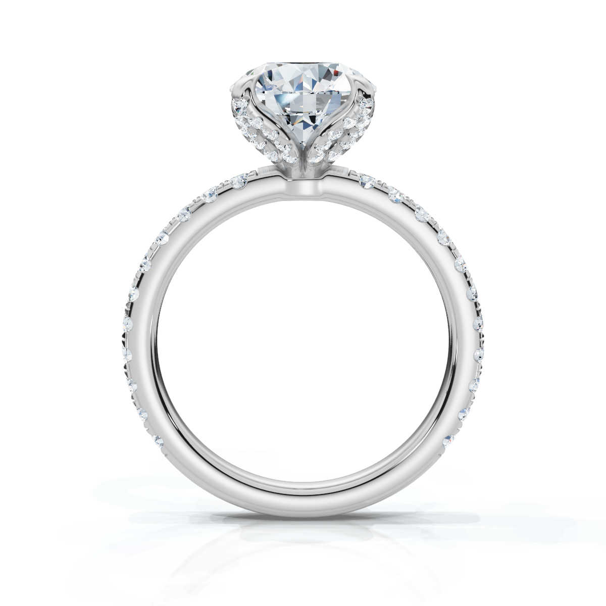 14K White Gold Kari Hidden Accents Lab Grown Diamond Ring (1/2 ct. tw)