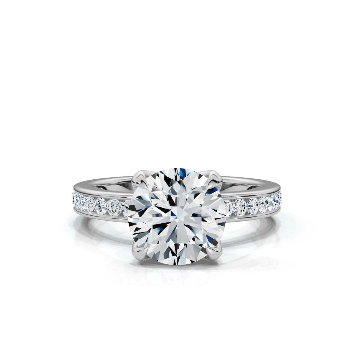 14K White Gold Gulnara Channel Lab Grown Diamond Ring (1/3 ct. tw)