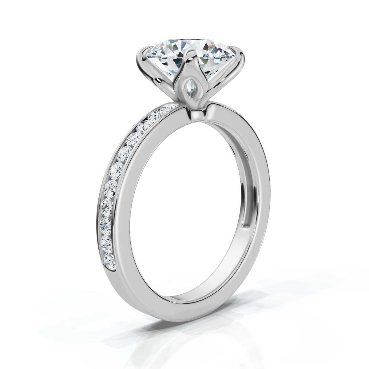 14K White Gold Gulnara Channel Lab Grown Diamond Ring (1/3 ct. tw)