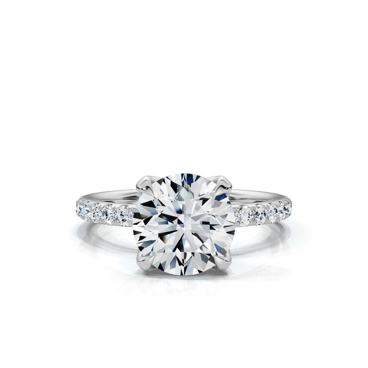 14K White Gold Corina Accents Lab Grown Diamond Ring (1/3 ct. tw)