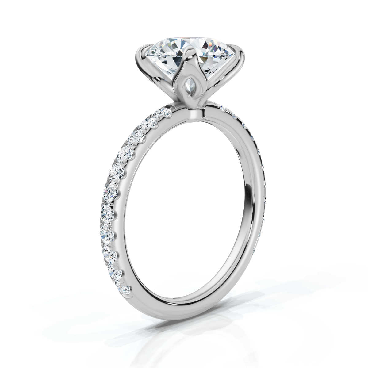 14K White Gold Corina Accents Lab Grown Diamond Ring (1/3 ct. tw)