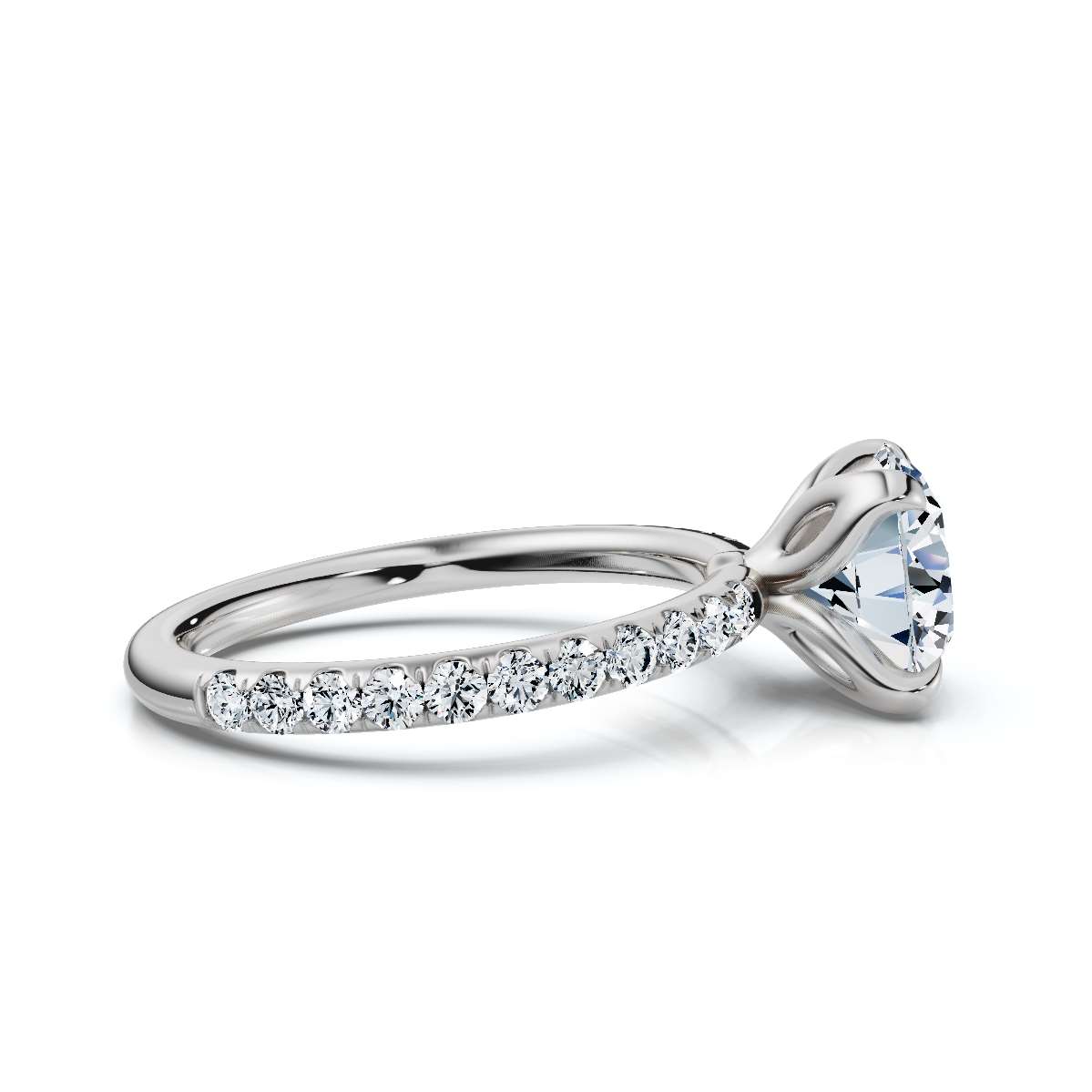 14K White Gold Corina Accents Lab Grown Diamond Ring (1/3 ct. tw)