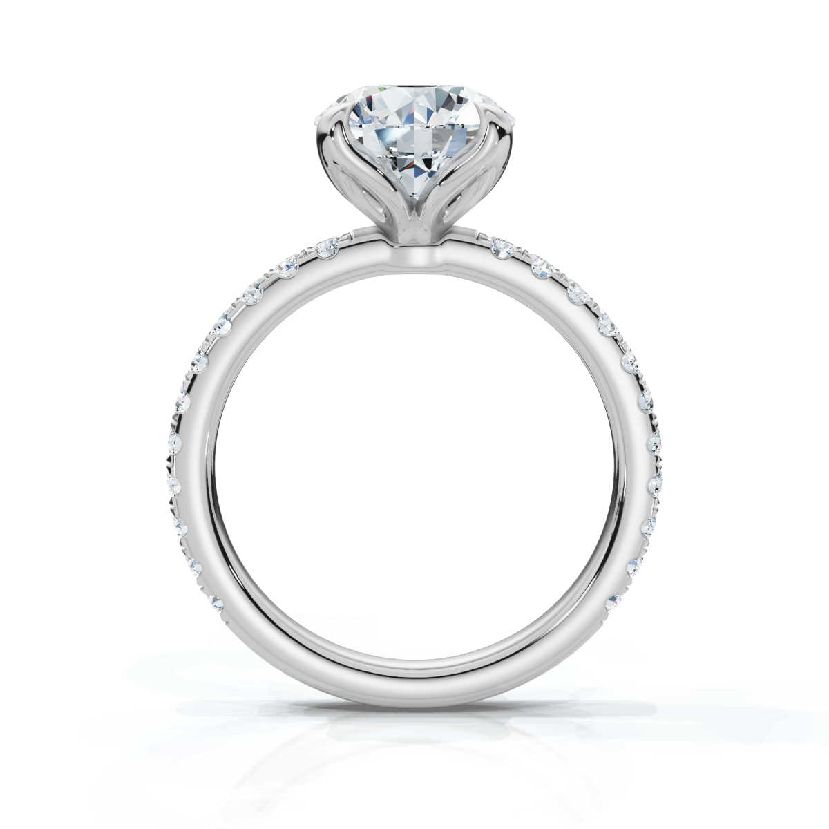 14K White Gold Corina Accents Lab Grown Diamond Ring (1/3 ct. tw)