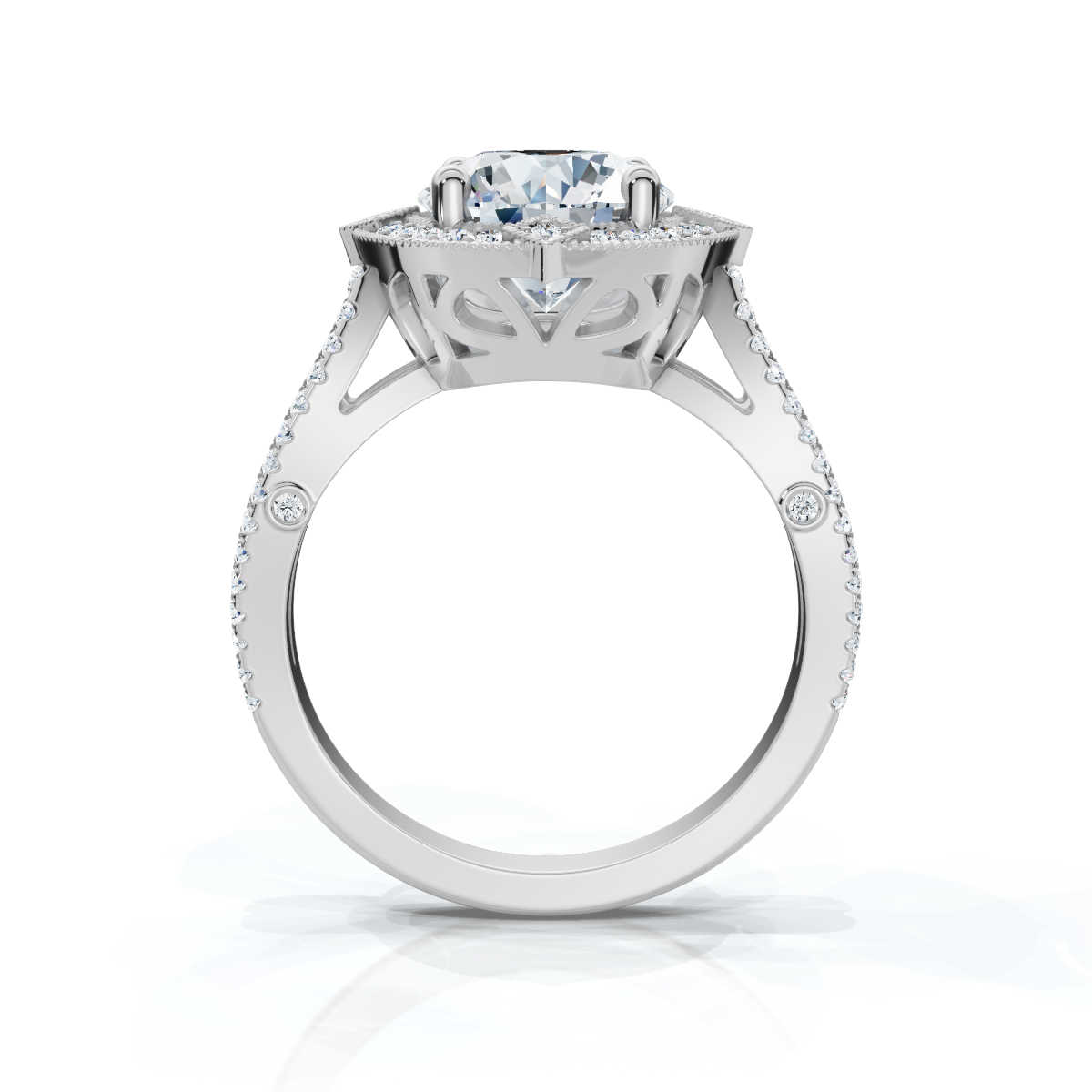 14K White Gold Neve Halo Lab Grown Diamond Engagement Ring (1/2 ct. tw)