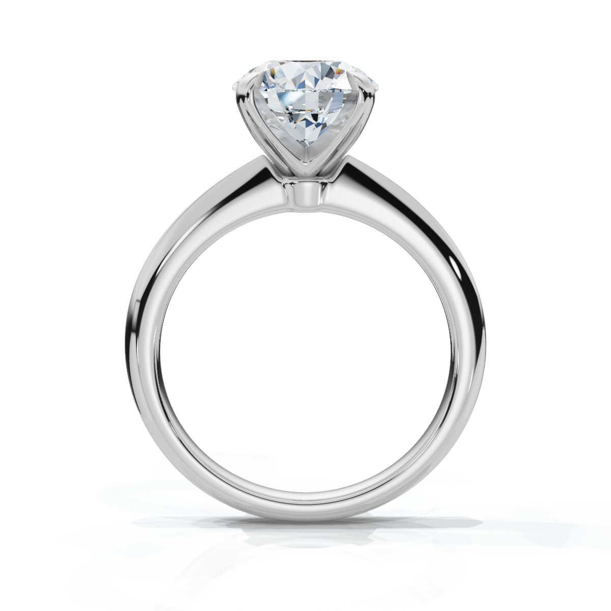 14K White Gold Aviva Solitaire Engagement Ring 
