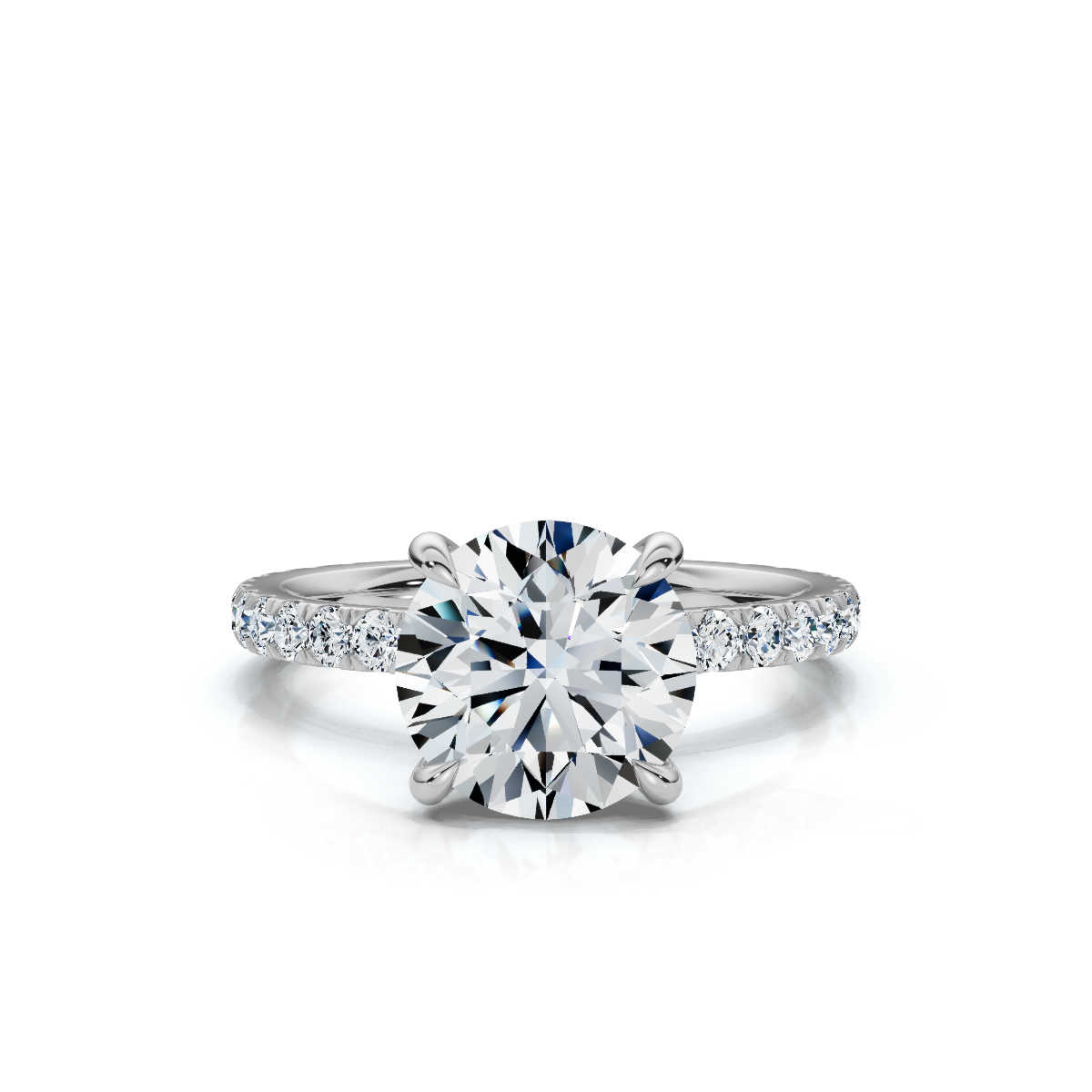 14K White Gold Giada Hidden Accents Lab Grown Diamond Ring (1/2 ct. tw)