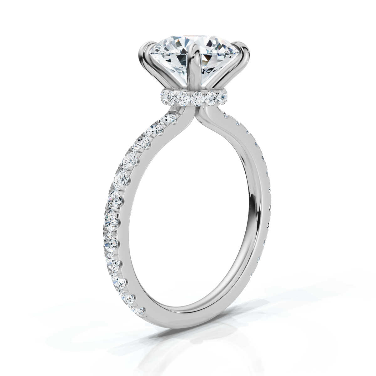 14K White Gold Giada Hidden Accents Lab Grown Diamond Ring (1/2 ct. tw)