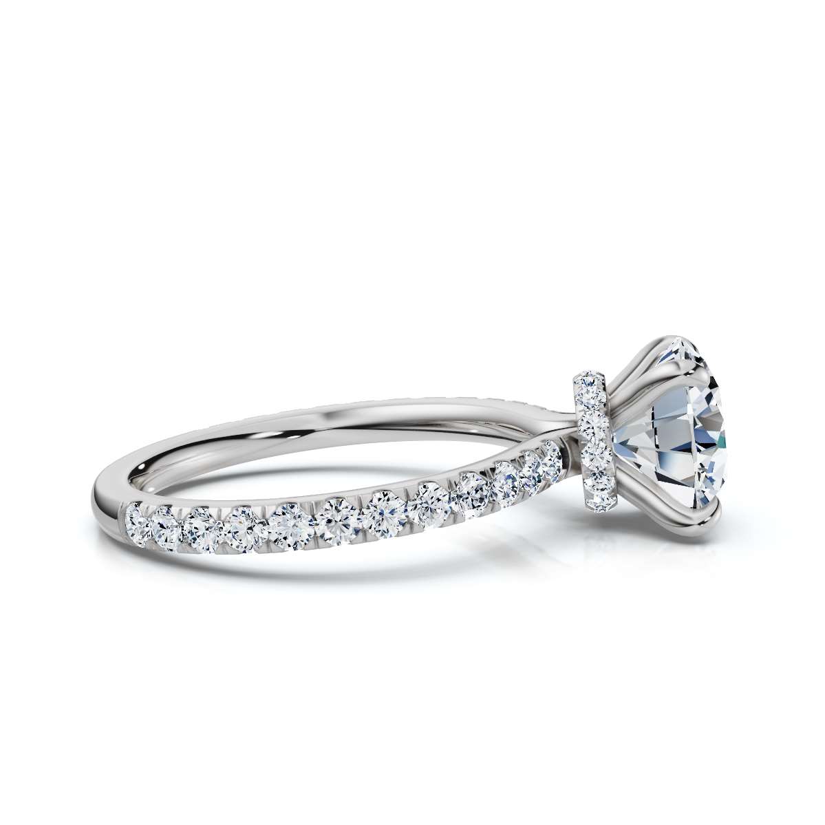 14K White Gold Giada Hidden Accents Lab Grown Diamond Ring (1/2 ct. tw)