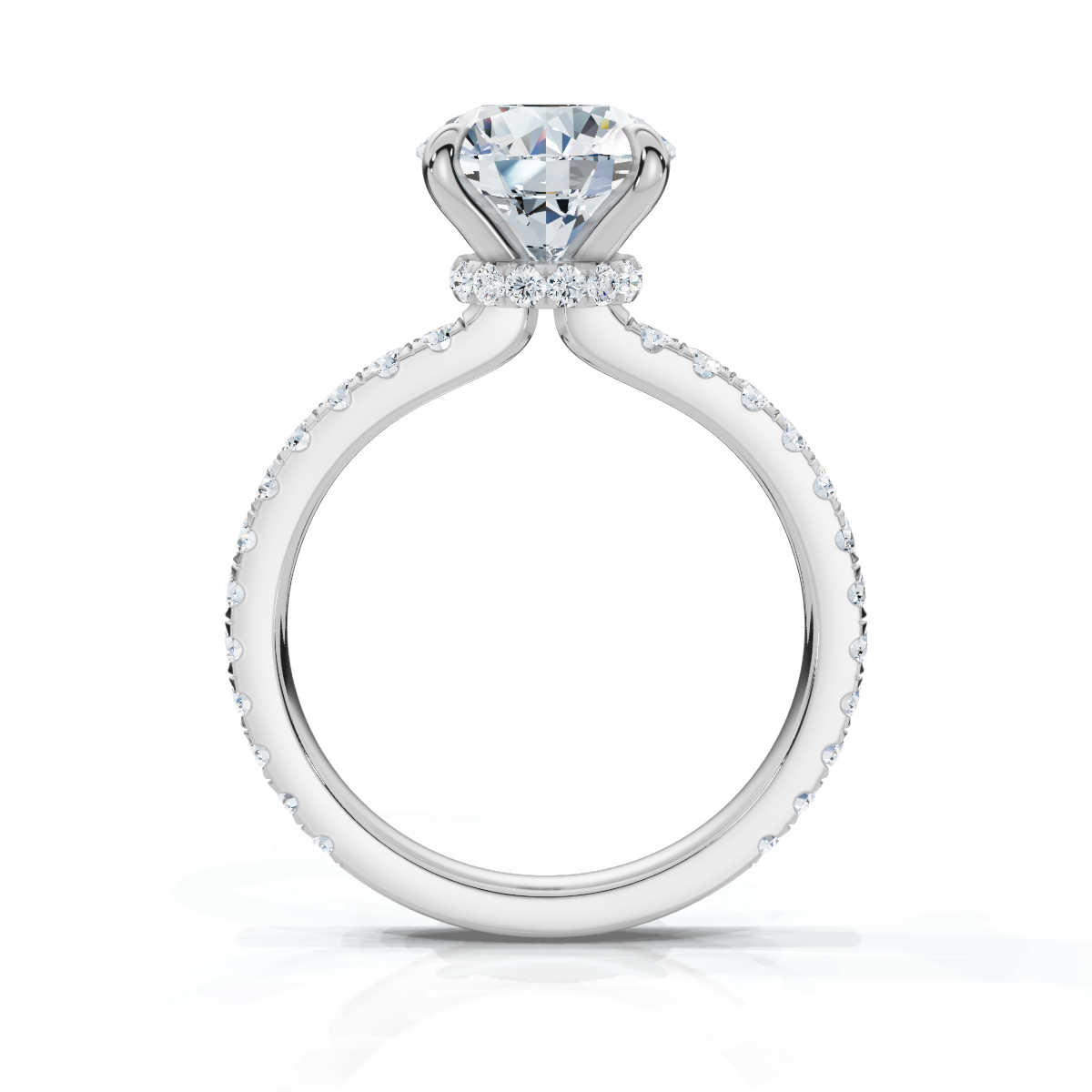 14K White Gold Giada Hidden Accents Lab Grown Diamond Ring (1/2 ct. tw)
