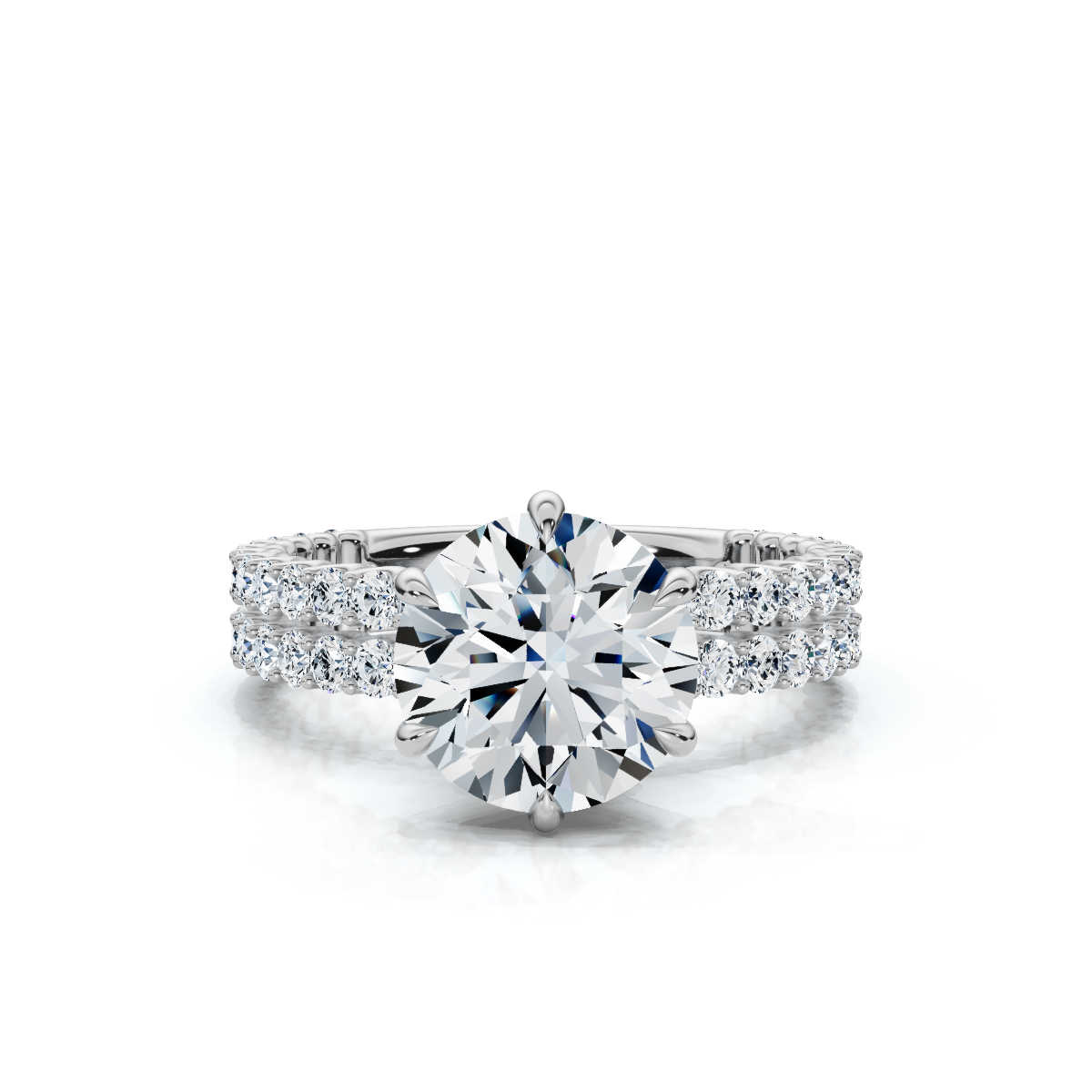 14K White Gold Anaya Accents Lab Grown Diamond Ring (3/4 ct. tw)