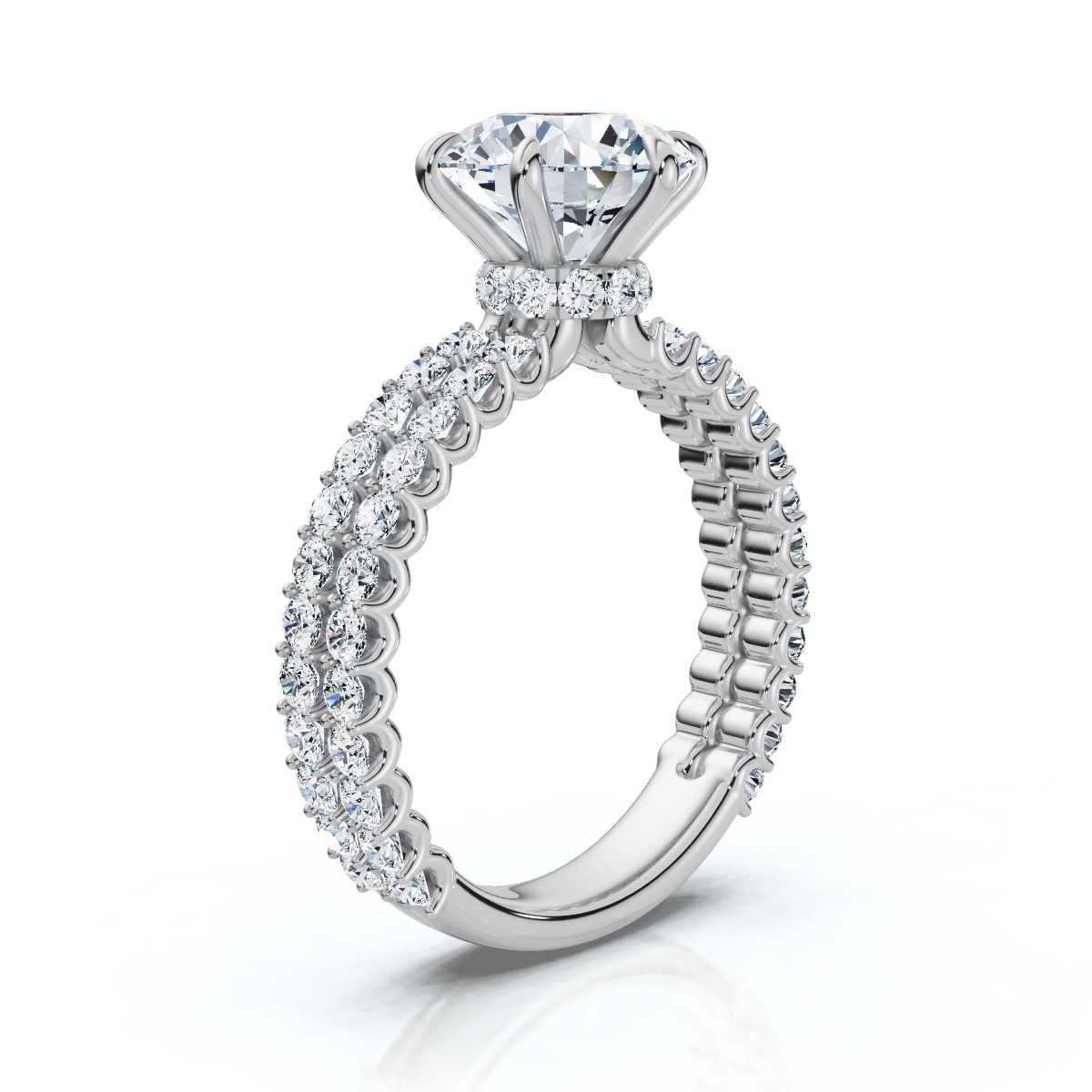 14K White Gold Anaya Accents Lab Grown Diamond Ring (3/4 ct. tw)