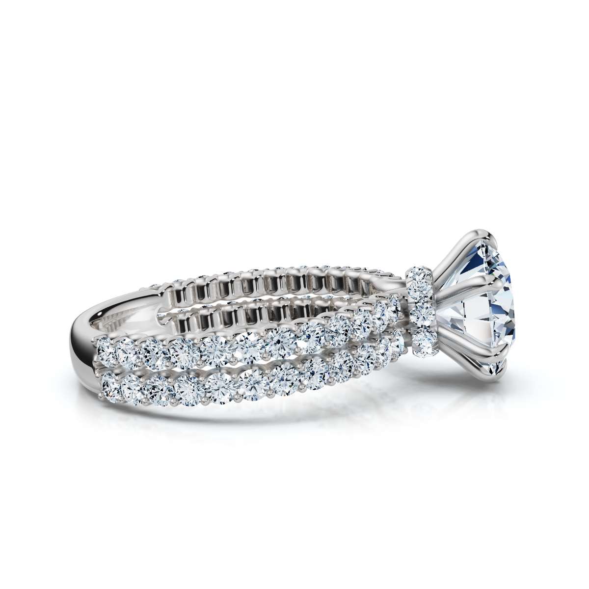 14K White Gold Anaya Accents Lab Grown Diamond Ring (3/4 ct. tw)