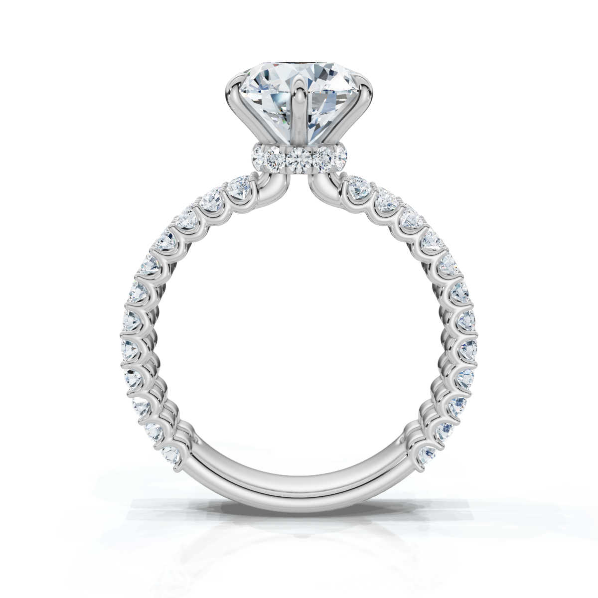 14K White Gold Anaya Accents Lab Grown Diamond Ring (3/4 ct. tw)