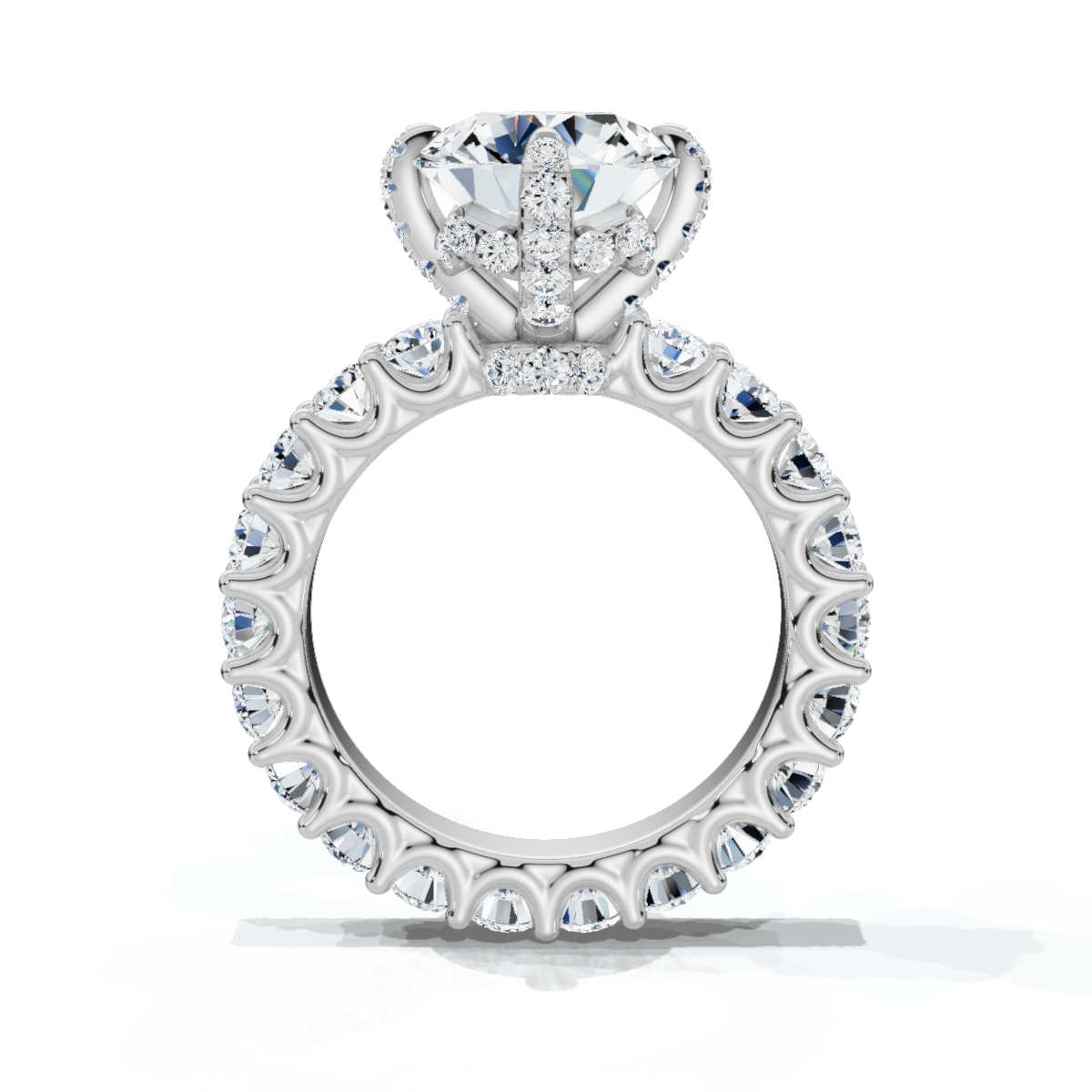 14K White Gold Amaryllis Hidden Accents Lab Grown Diamond Ring (2 2/5 ct. tw)