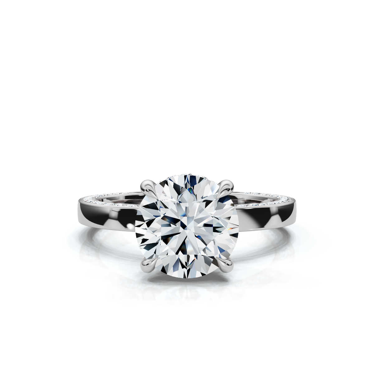 14K White Gold Dalal Hidden Accents Lab Grown Diamond Engagement Ring (1/2 ct. tw)