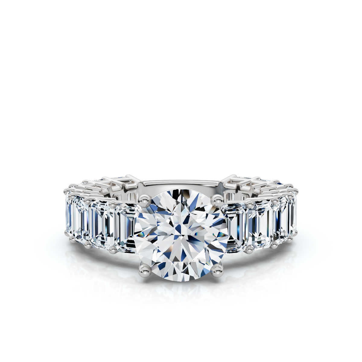14K White Gold Naima Accents Lab Grown Diamond Ring (4 4/5 ct. tw)