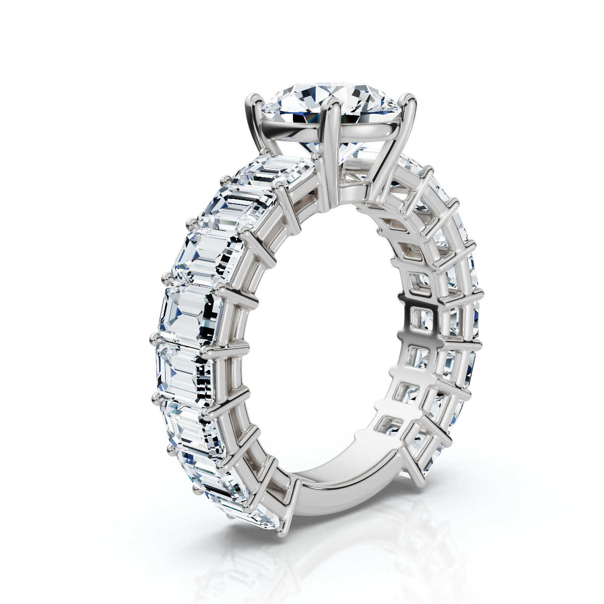 14K White Gold Naima Accents Lab Grown Diamond Ring (4 4/5 ct. tw)