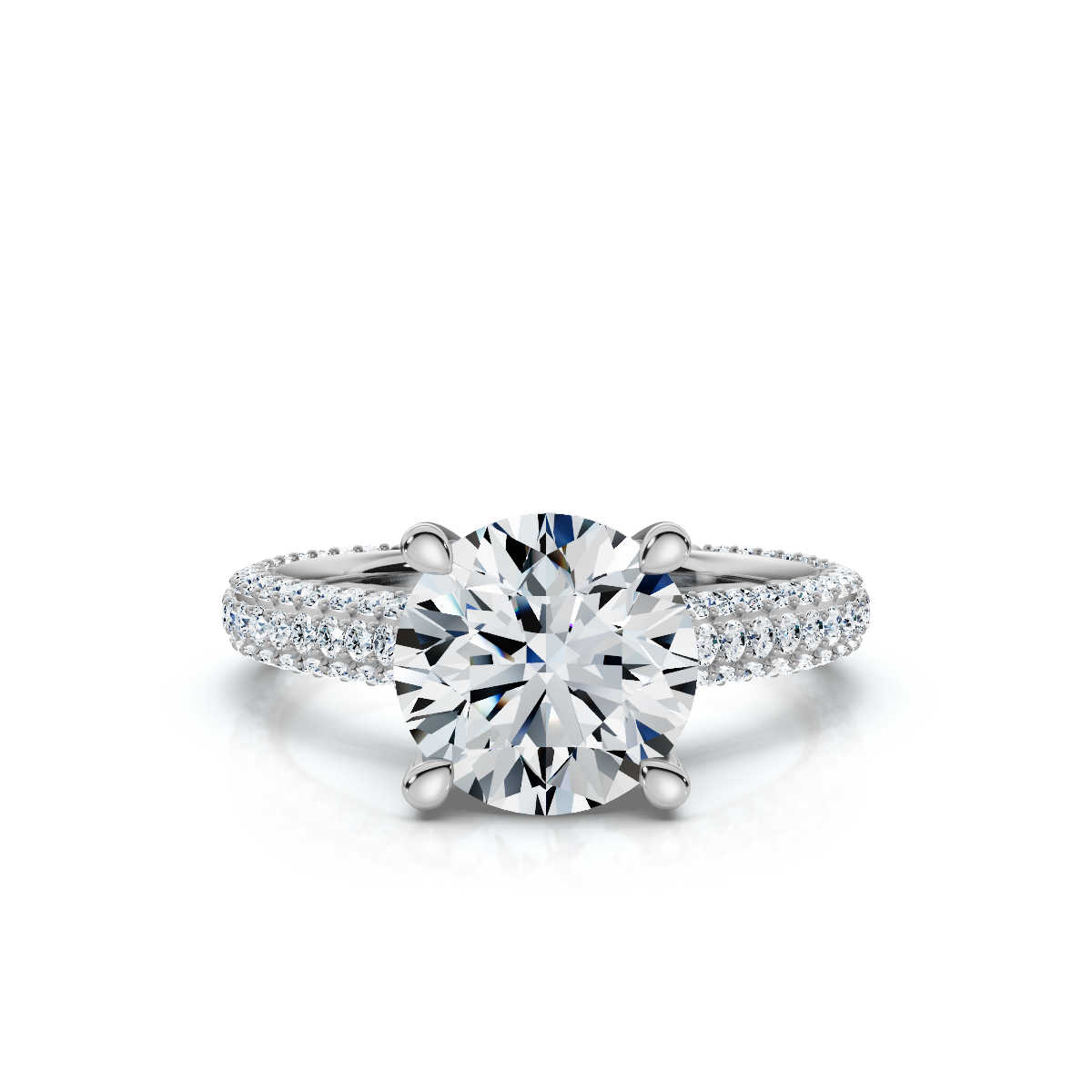14K White Gold Javana Accents Lab Grown Diamond Ring (2/3 ct. tw)