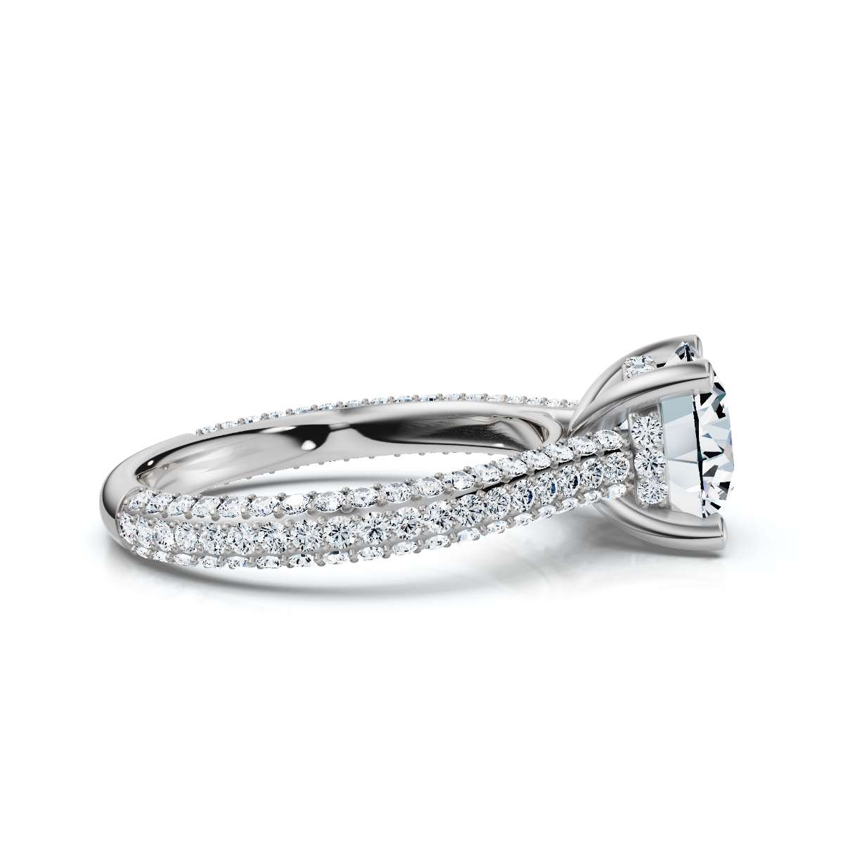 14K White Gold Javana Accents Lab Grown Diamond Ring (2/3 ct. tw)