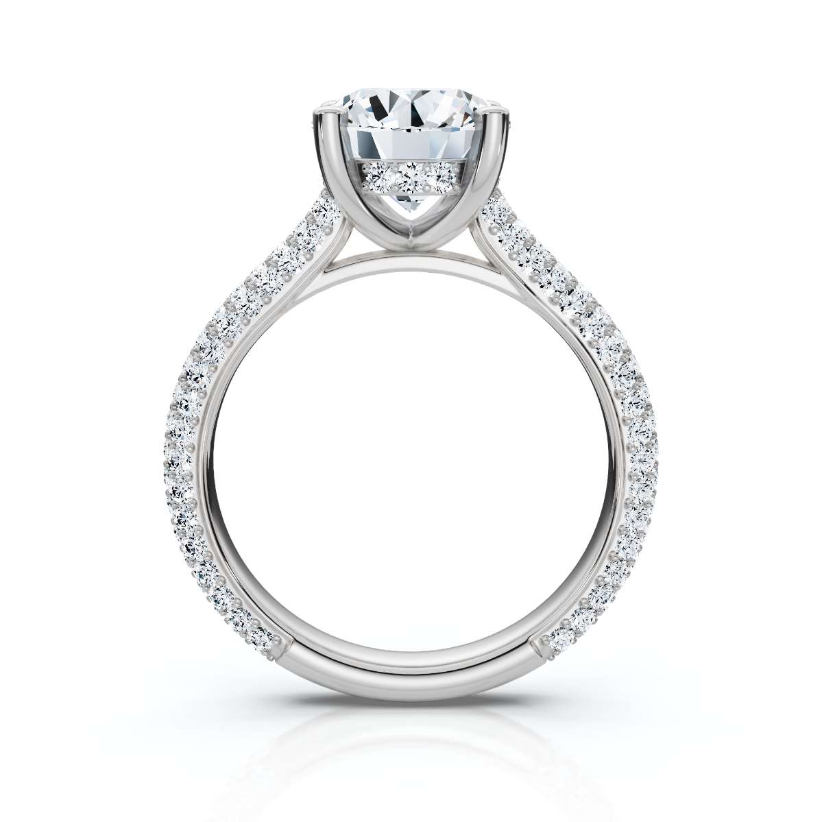 14K White Gold Javana Accents Lab Grown Diamond Ring (2/3 ct. tw)