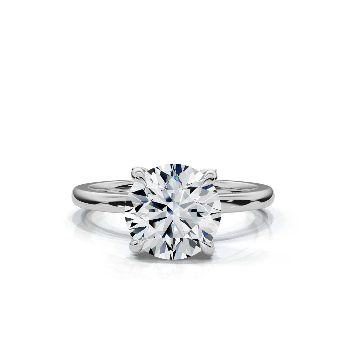 14K White Gold Lottie Hidden Accents Lab Grown Diamond Ring (1/20 ct. tw)