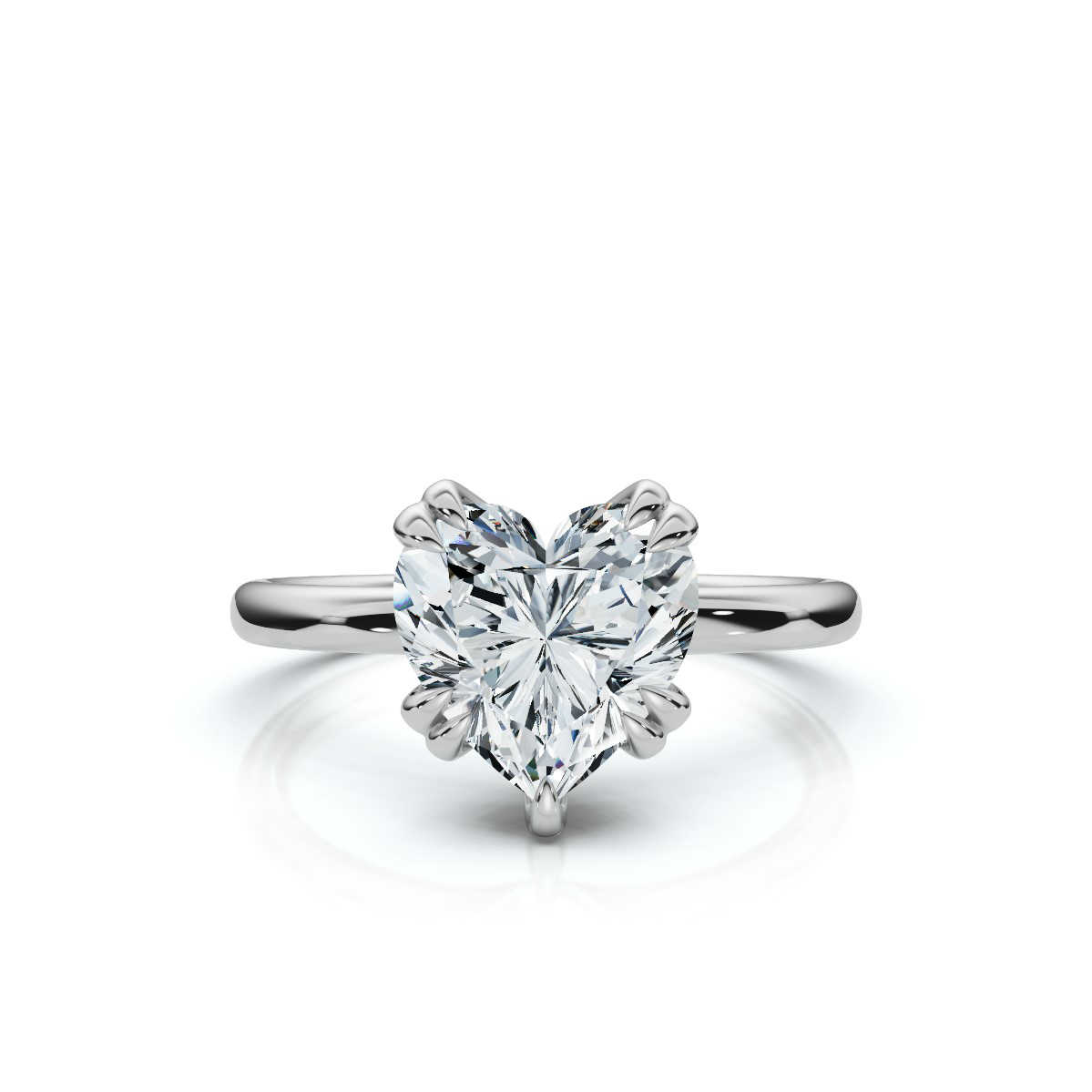 14K White Gold Nilani Double Prong Solitaire Engagement Ring 