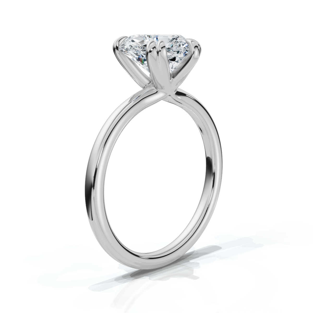 14K White Gold Nilani Double Prong Solitaire Engagement Ring 